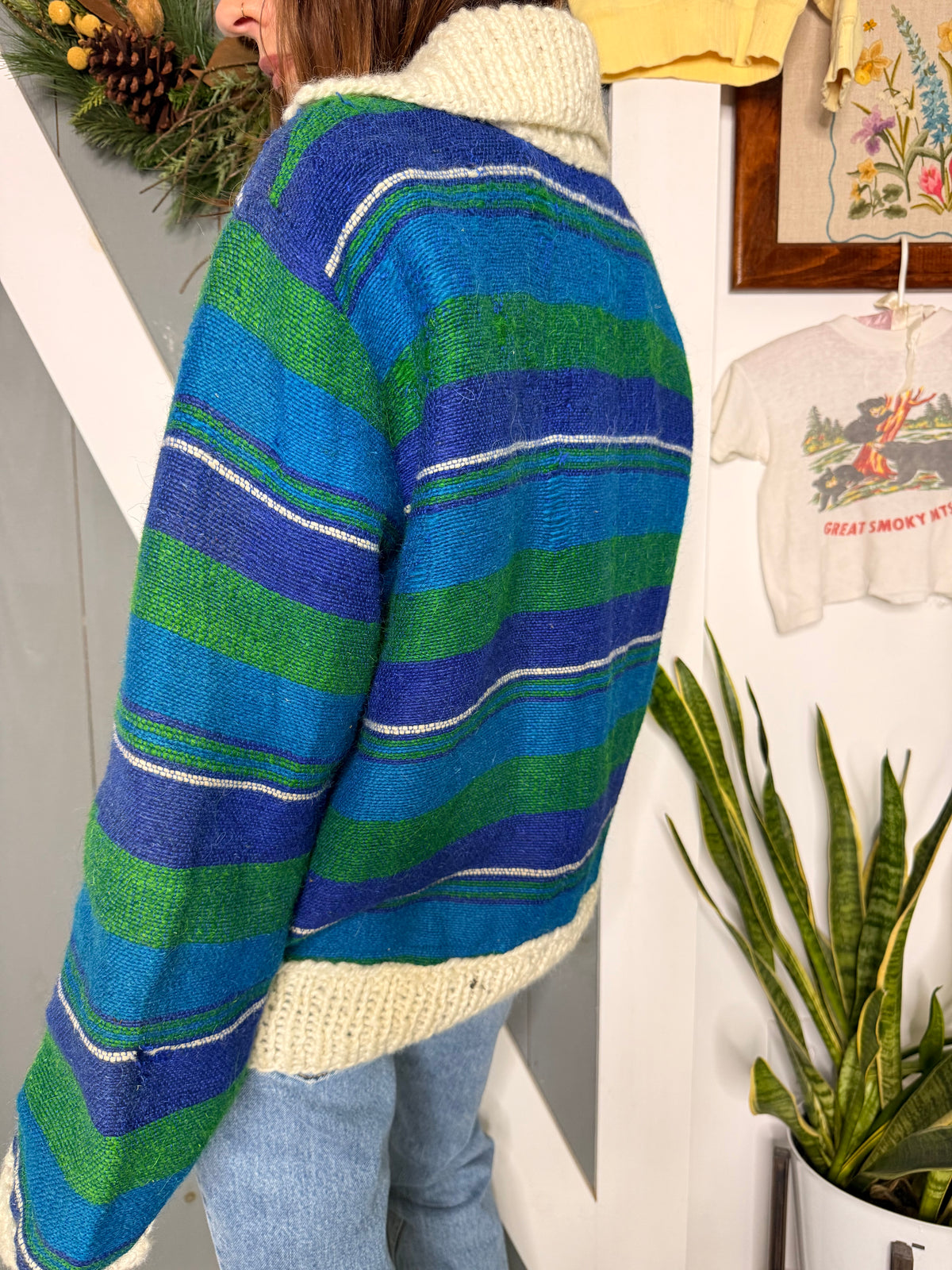(M) Vtg blanket jacket