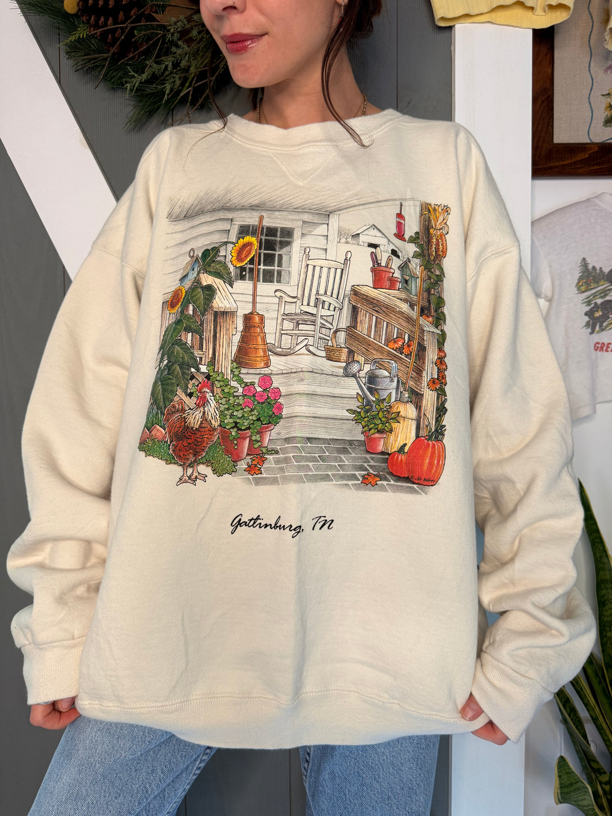 (XXL) vtg fall crewneck