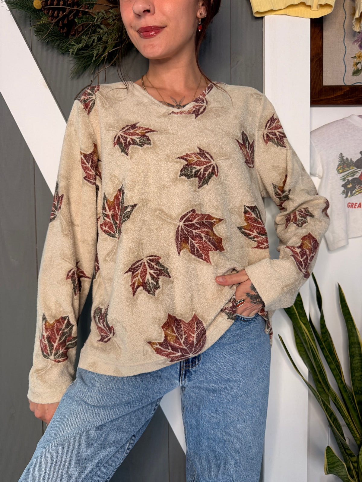(M) Vtg fall fleece