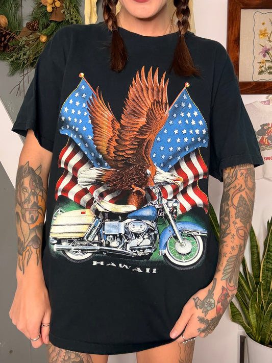(L) vtg biker tee