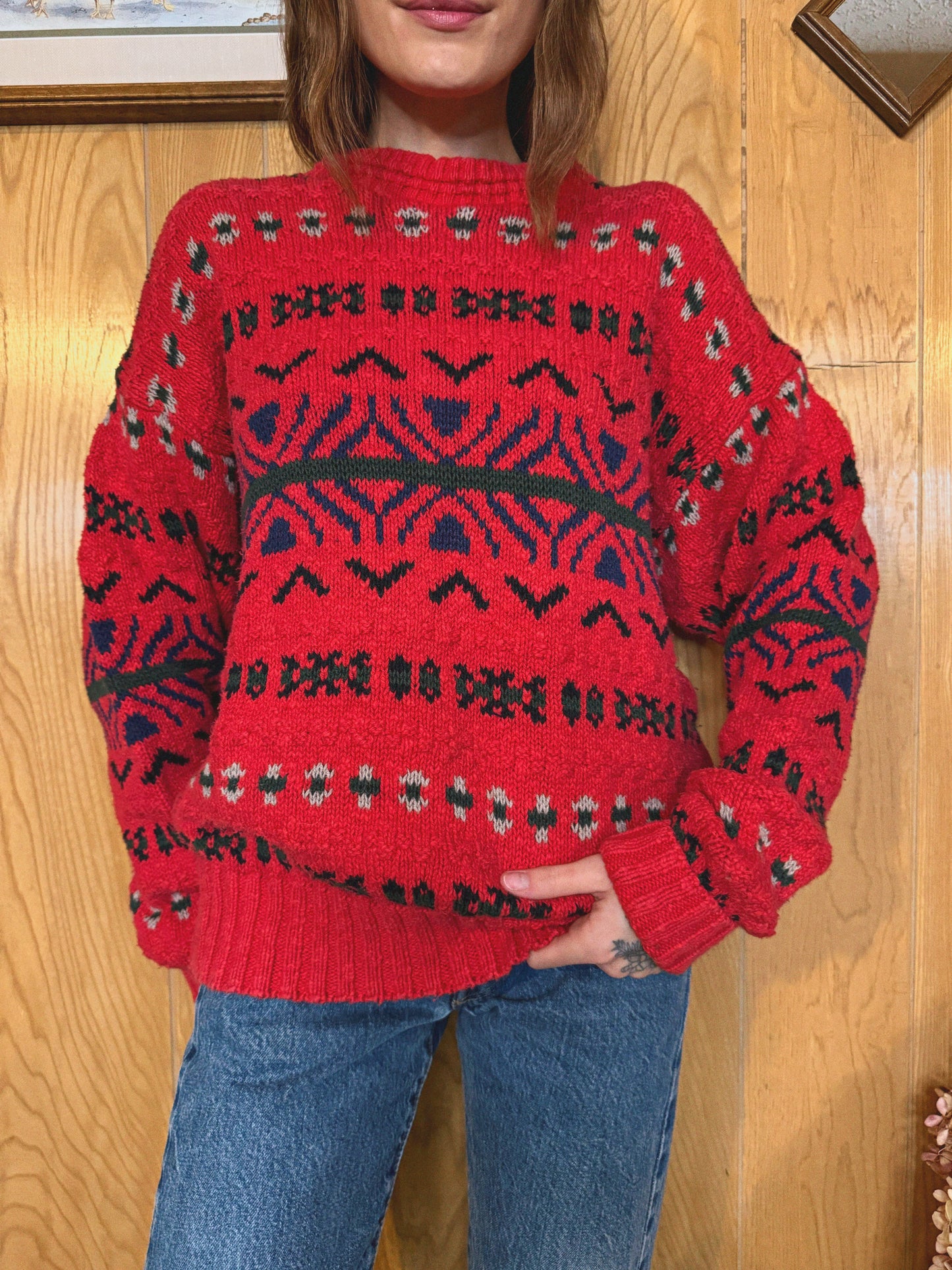 (M) Vtg cotton sweater