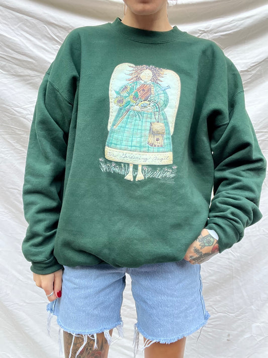 (L) Our gardening angel crewneck
