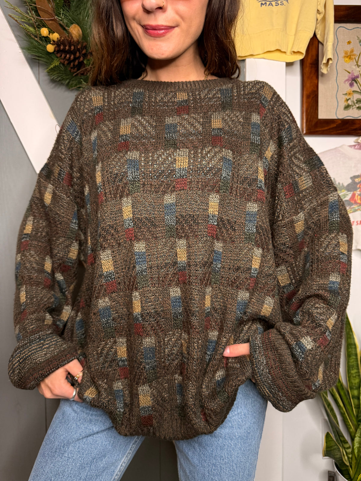 (XL) Vtg grandpa sweater