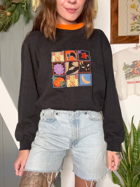 (M) Vtg Halloween crewneck