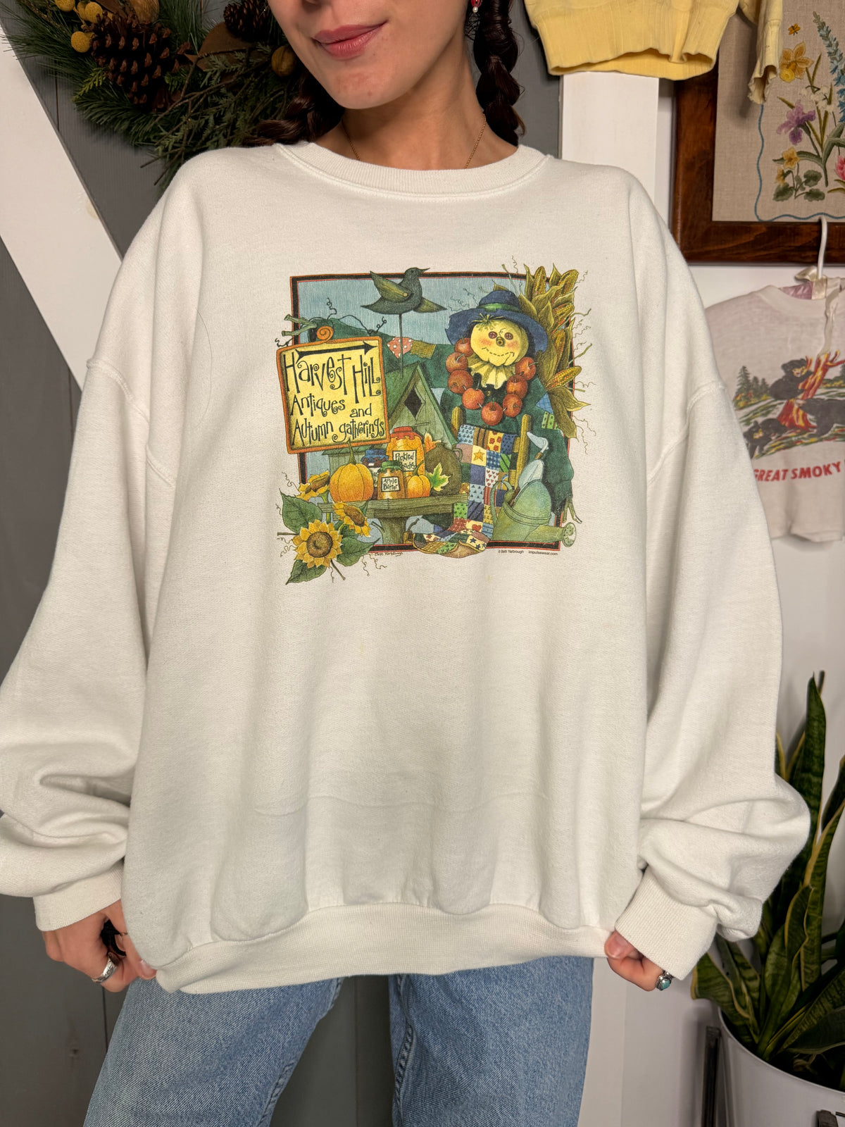 (XL) Vtg fall crewneck