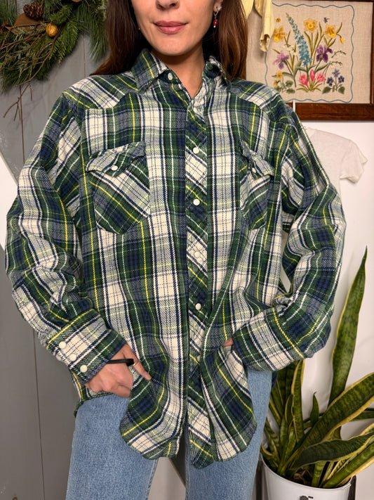 (L) Vtg wrangler shirt
