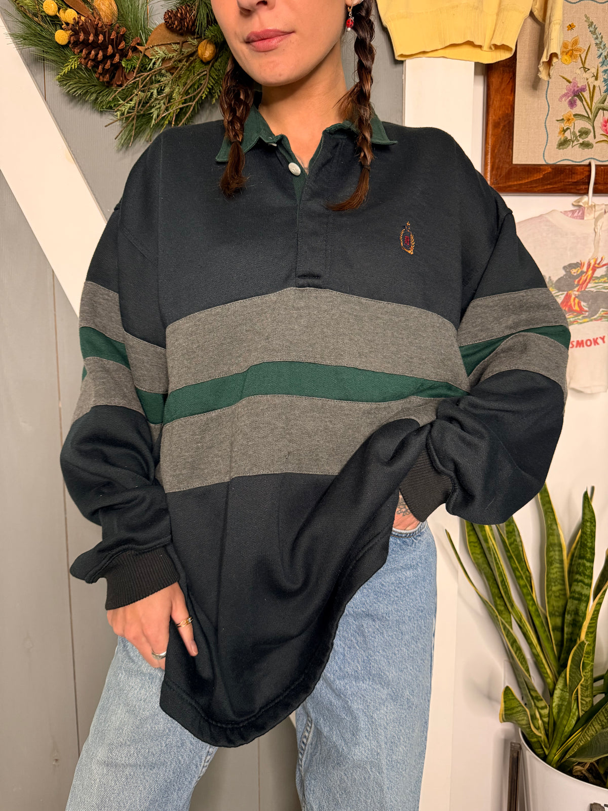 (L) Vtg Bugle Boy crewneck