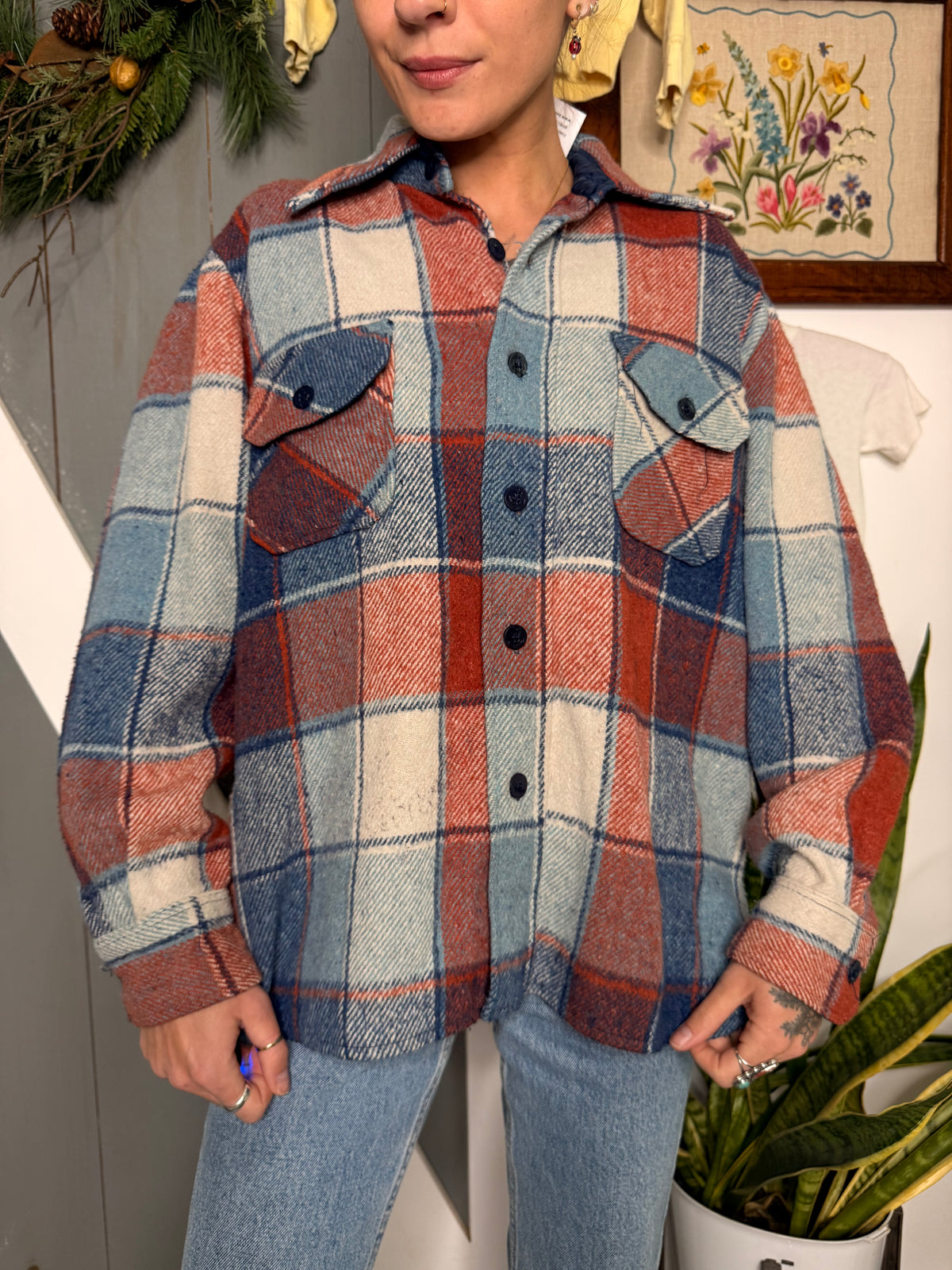 (M) Vtg wool flannel