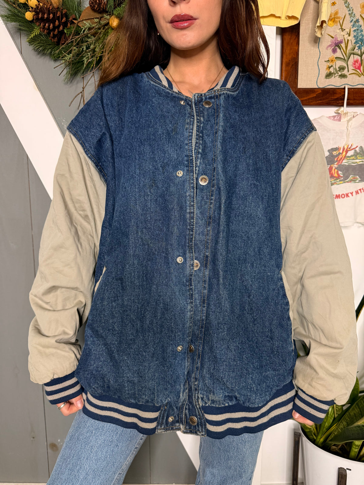(L) Vtg denim jacket