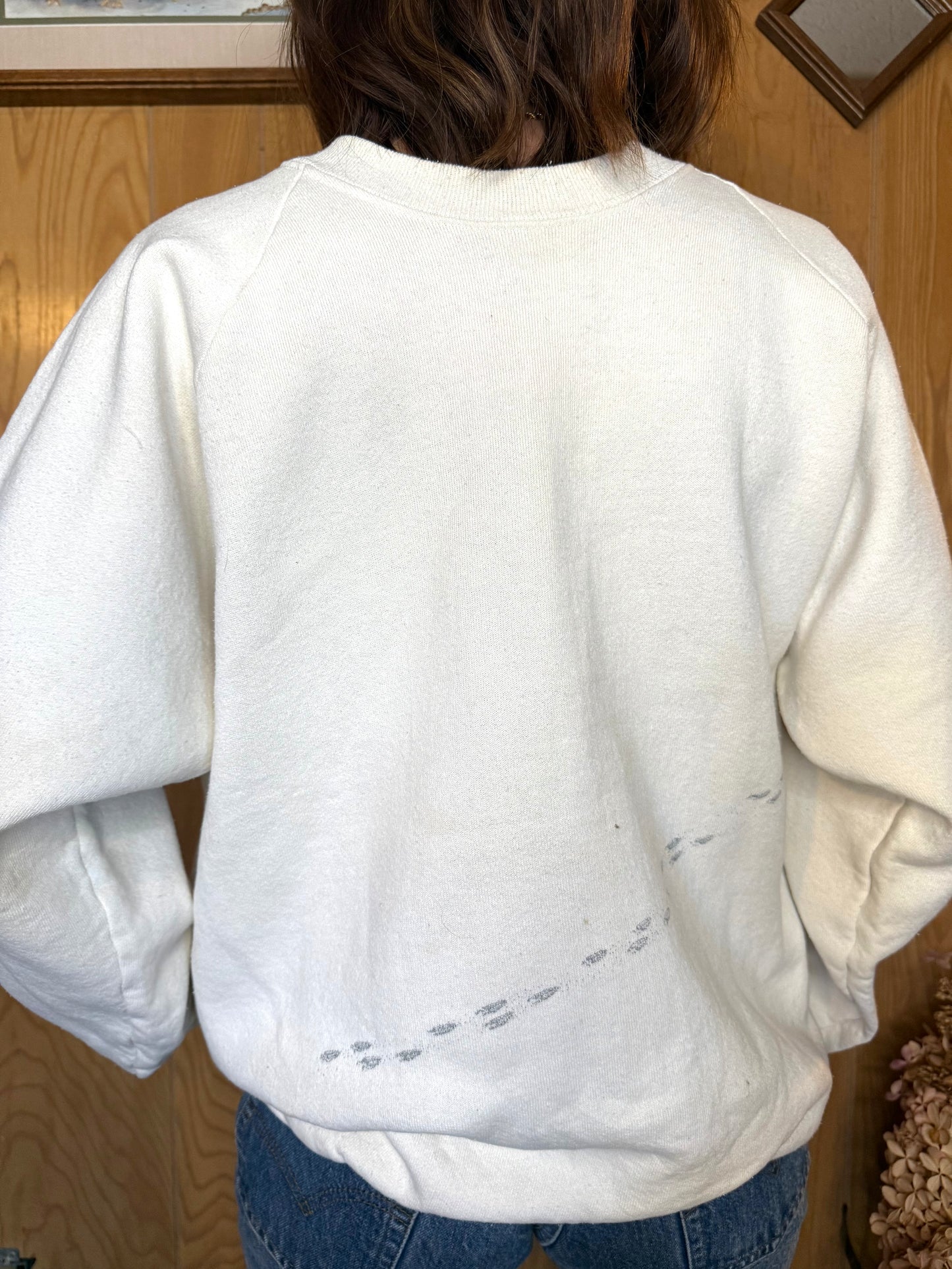 (L/XL) Vtg deer crewneck