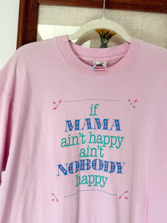 (L) Vtg momma aint happy tee