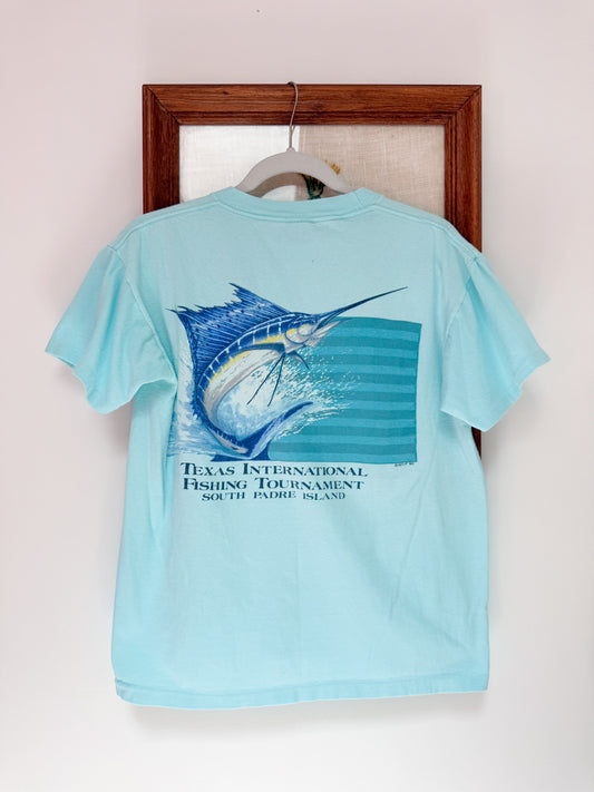 (M) Vtg fishing tee