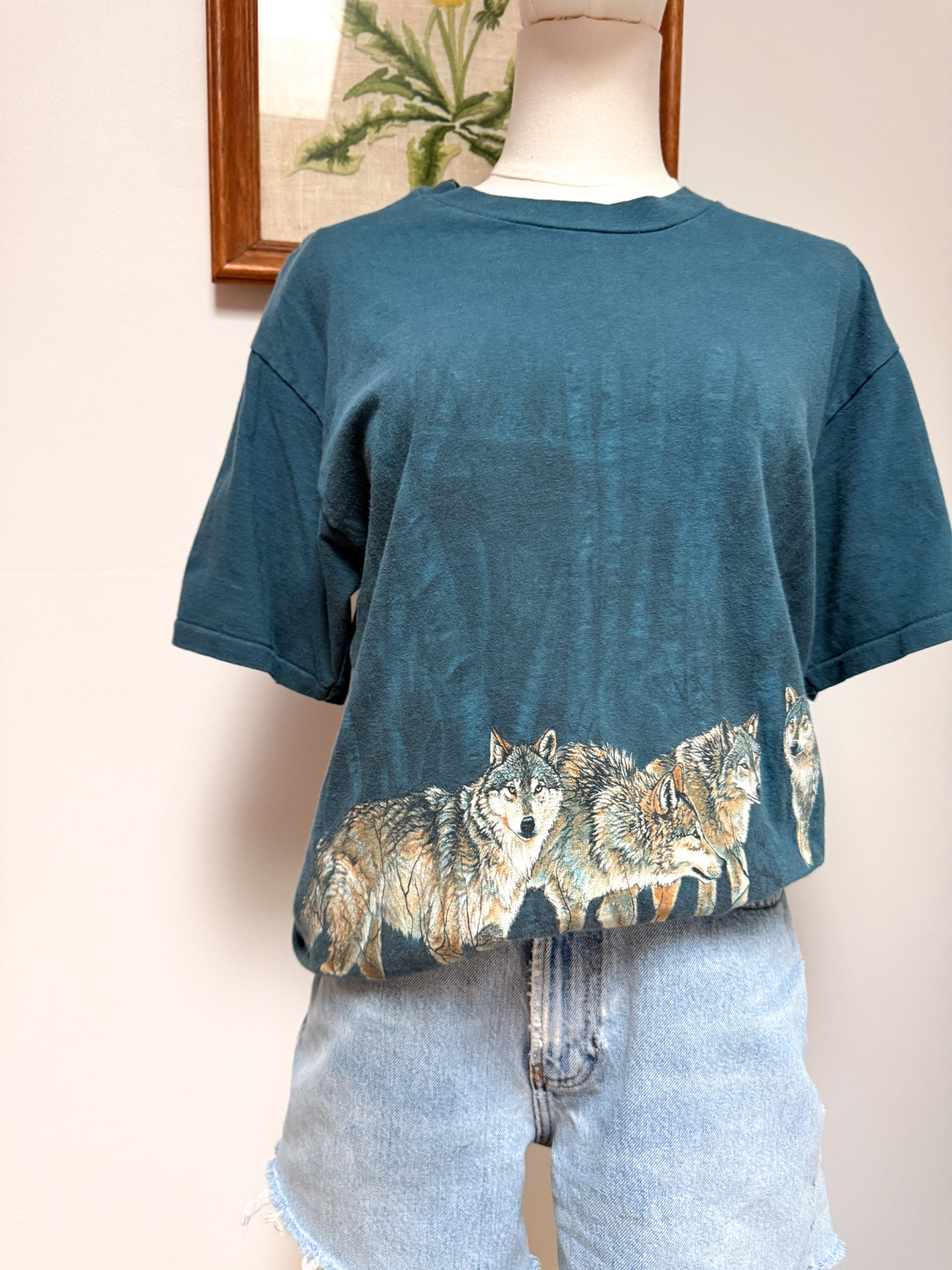 (M) Vtg wolf tee