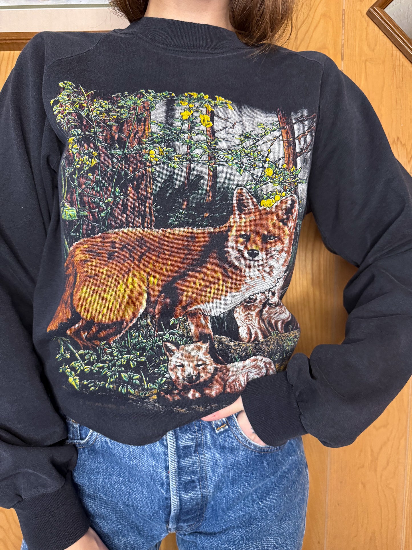 (M) Vtg Red Fox crewneck