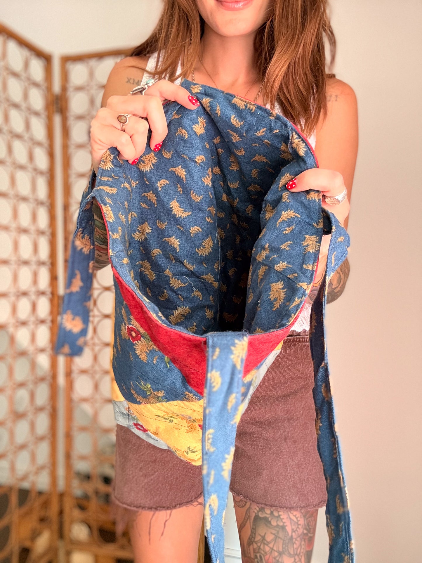 Vtg patchwork tote