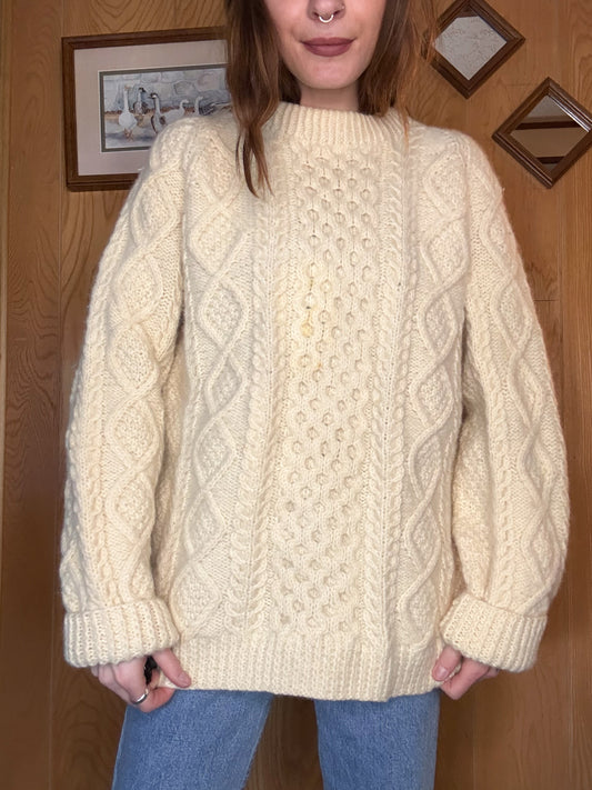 (L) Vtg Fisherman sweater