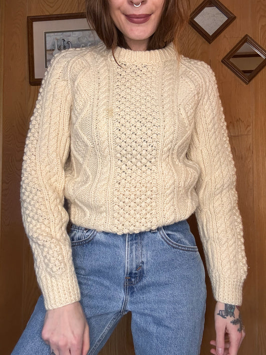 (S) Vtg Fisherman sweater