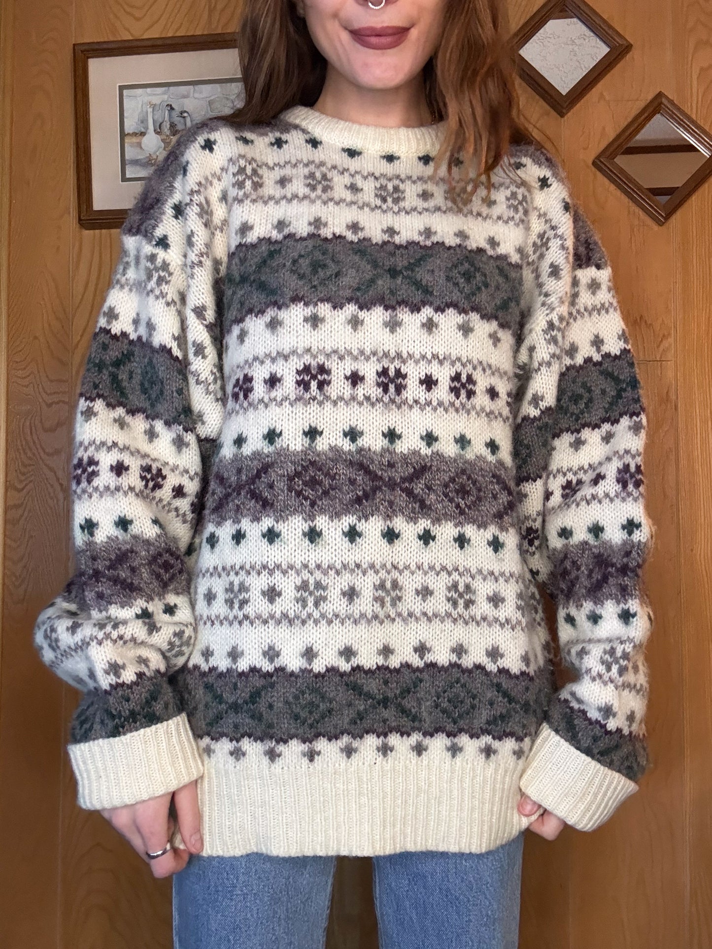 (L) Vtg wool sweater
