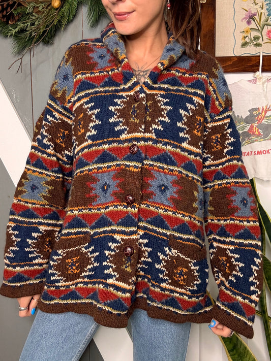 (S/M) Vtg cowichan sweater