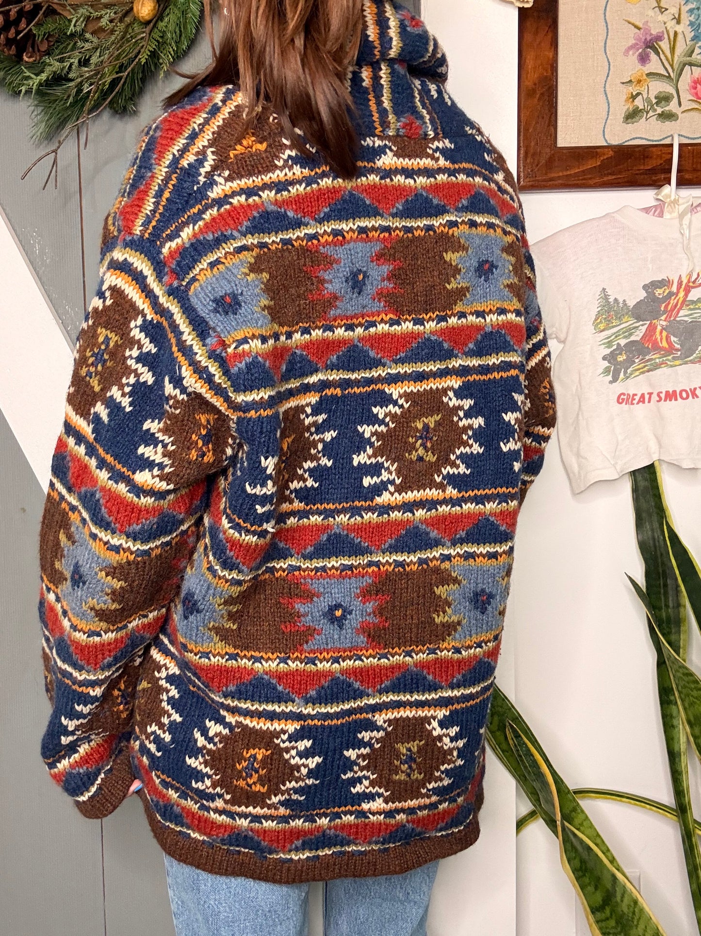 (S/M) Vtg cowichan sweater