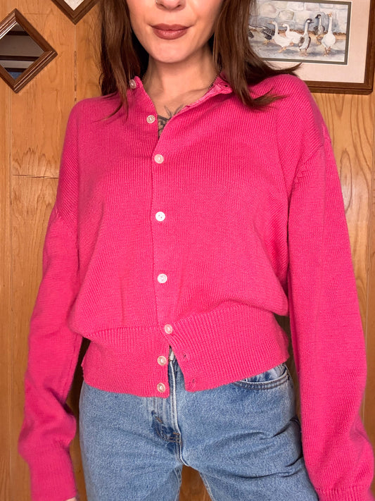 (L) Vtg cropped cardigan