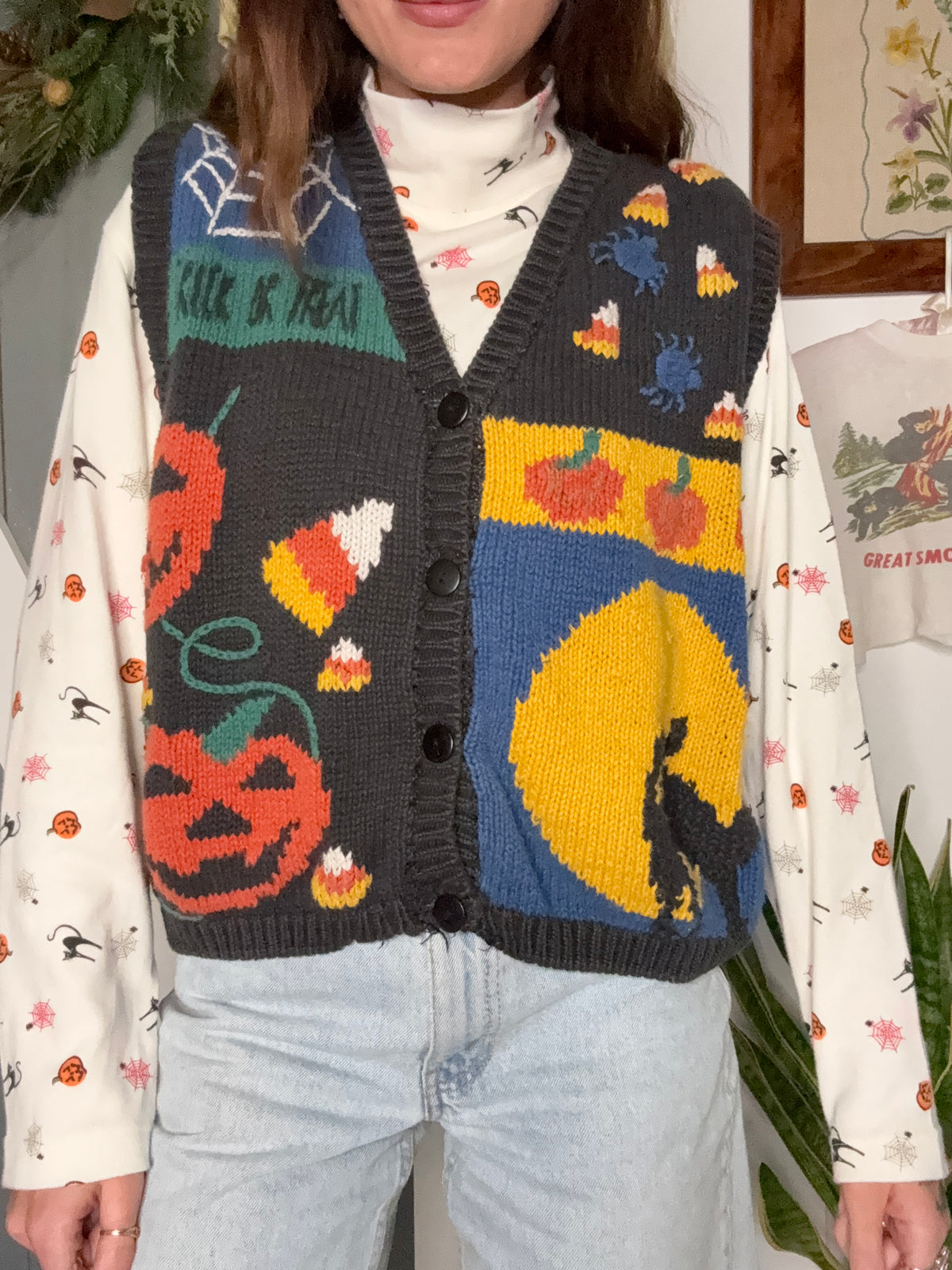 (L) Vtg Halloween vest