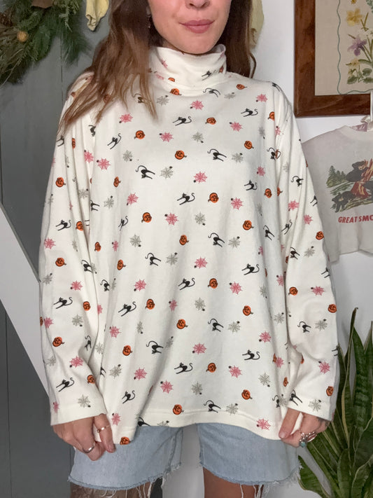 (XL) Vtg Halloween turtleneck