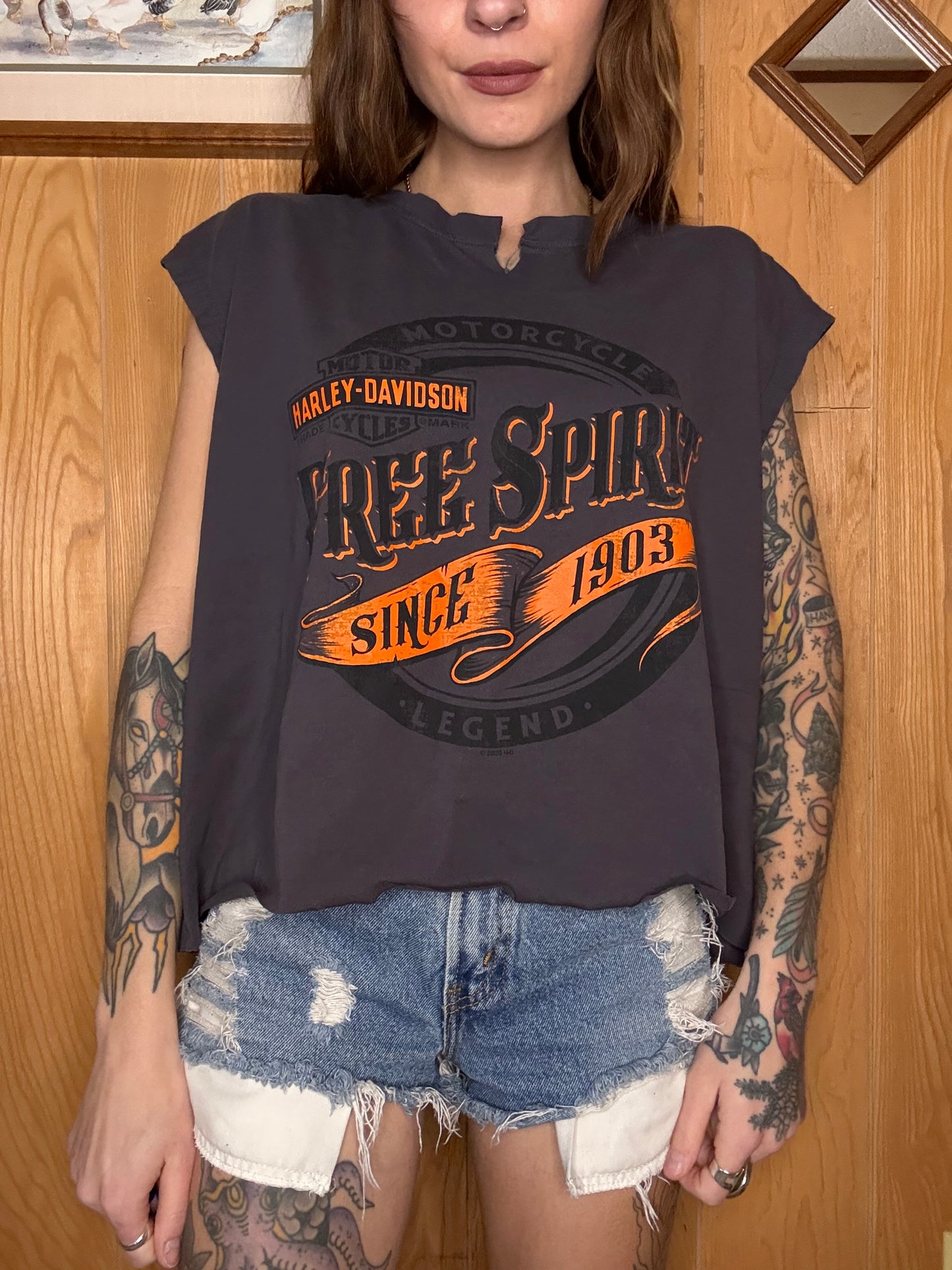 (L-XL) Harley crop top