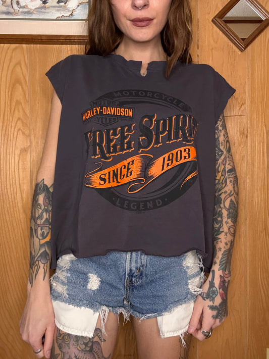 (L-XL) Harley crop top