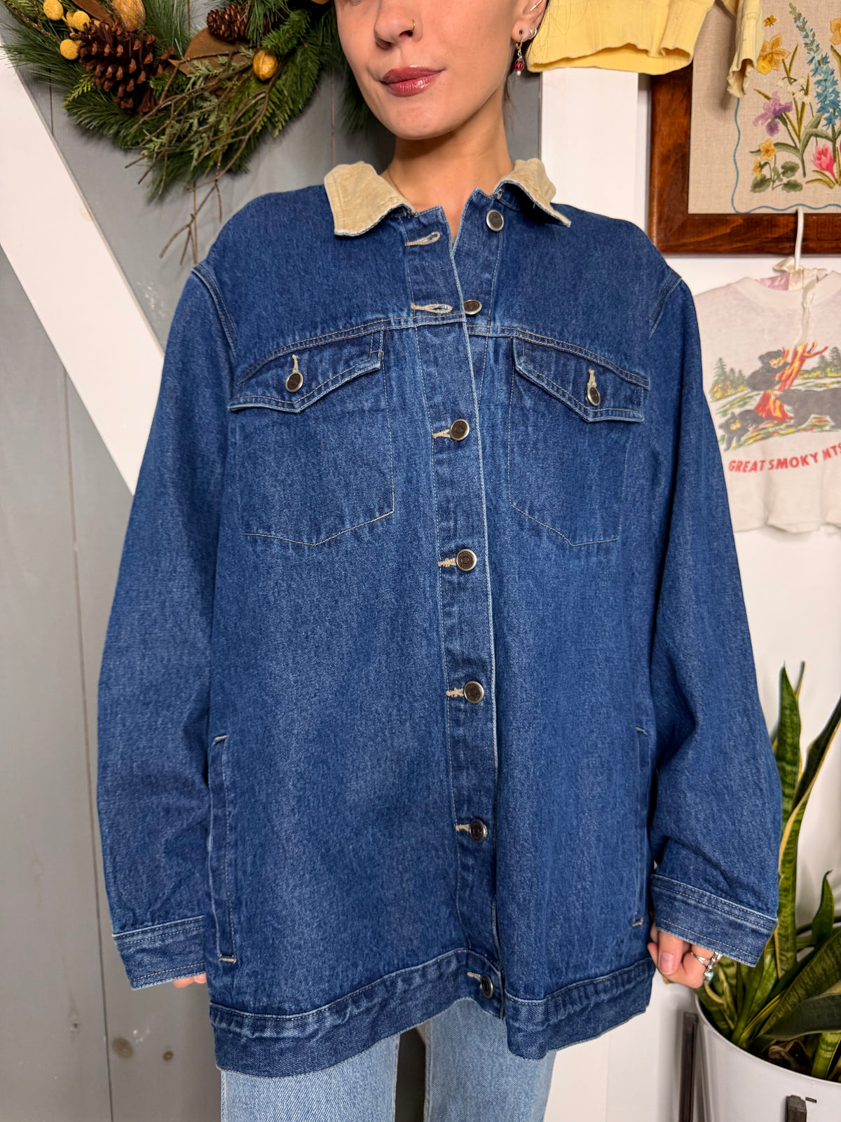 (XL/2XL) Vtg denim coat