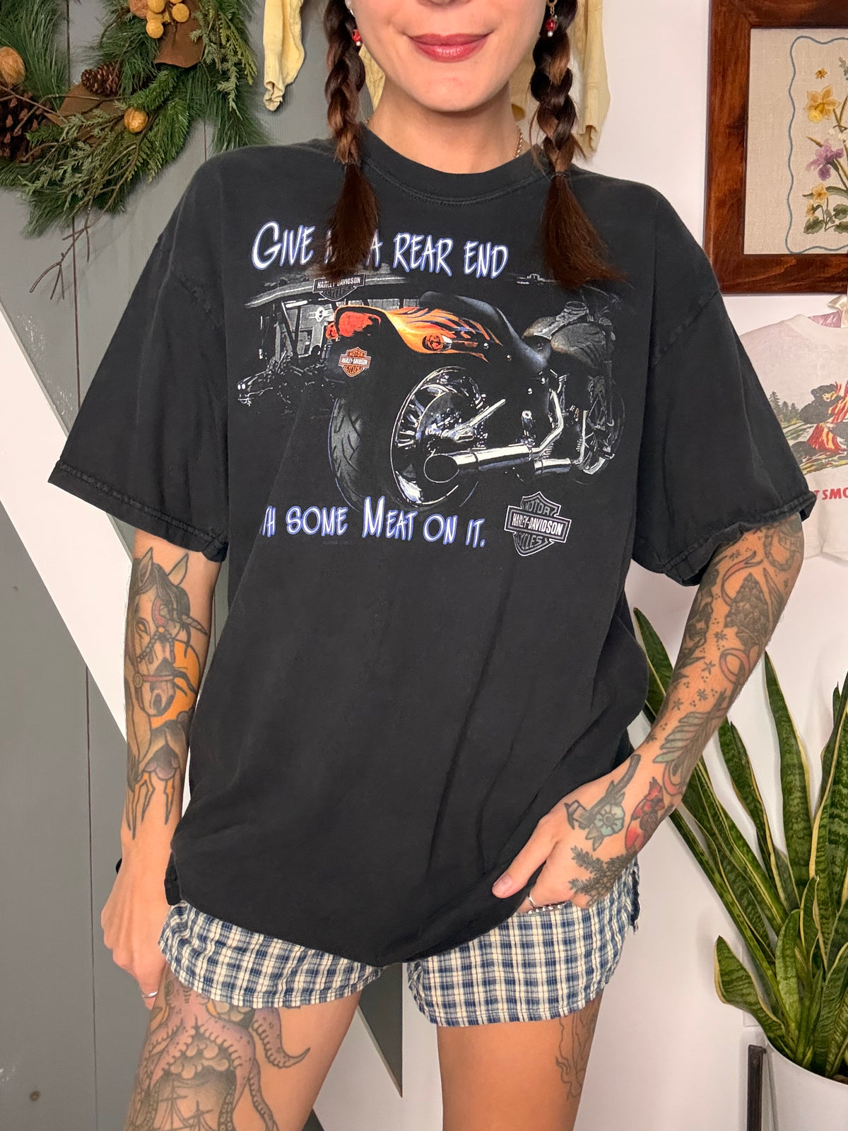(L) vtg Harley tee