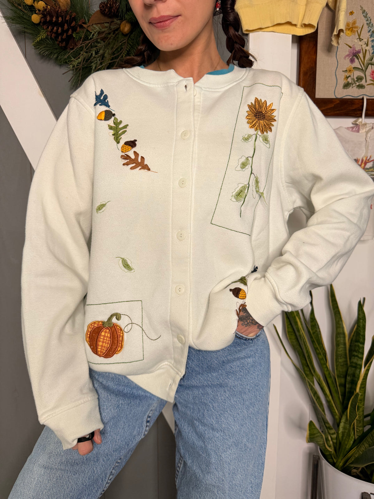 (M) Vtg fall crewneck