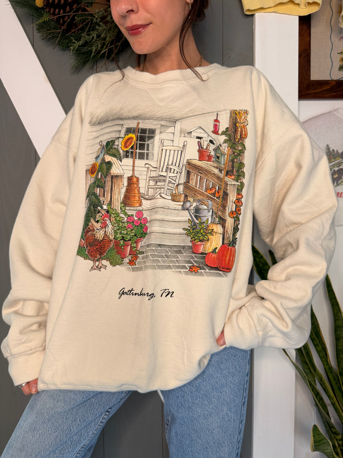 (XXL) vtg fall crewneck