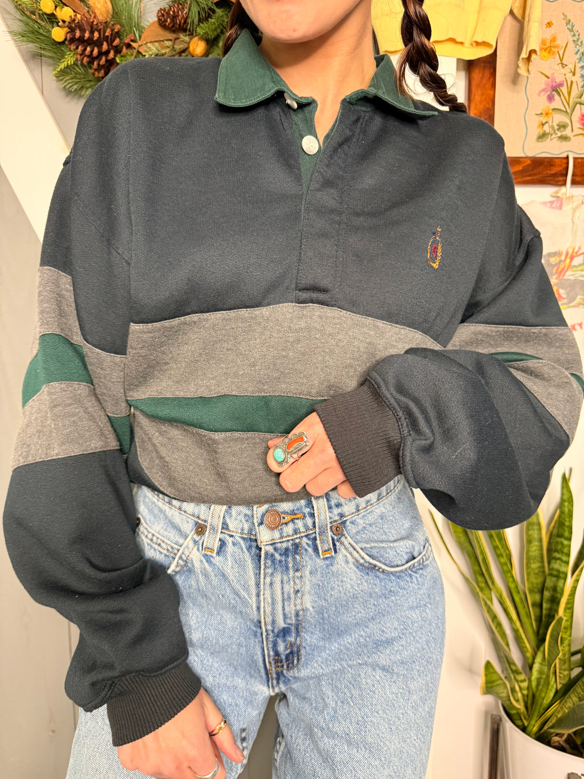 (L) Vtg Bugle Boy crewneck