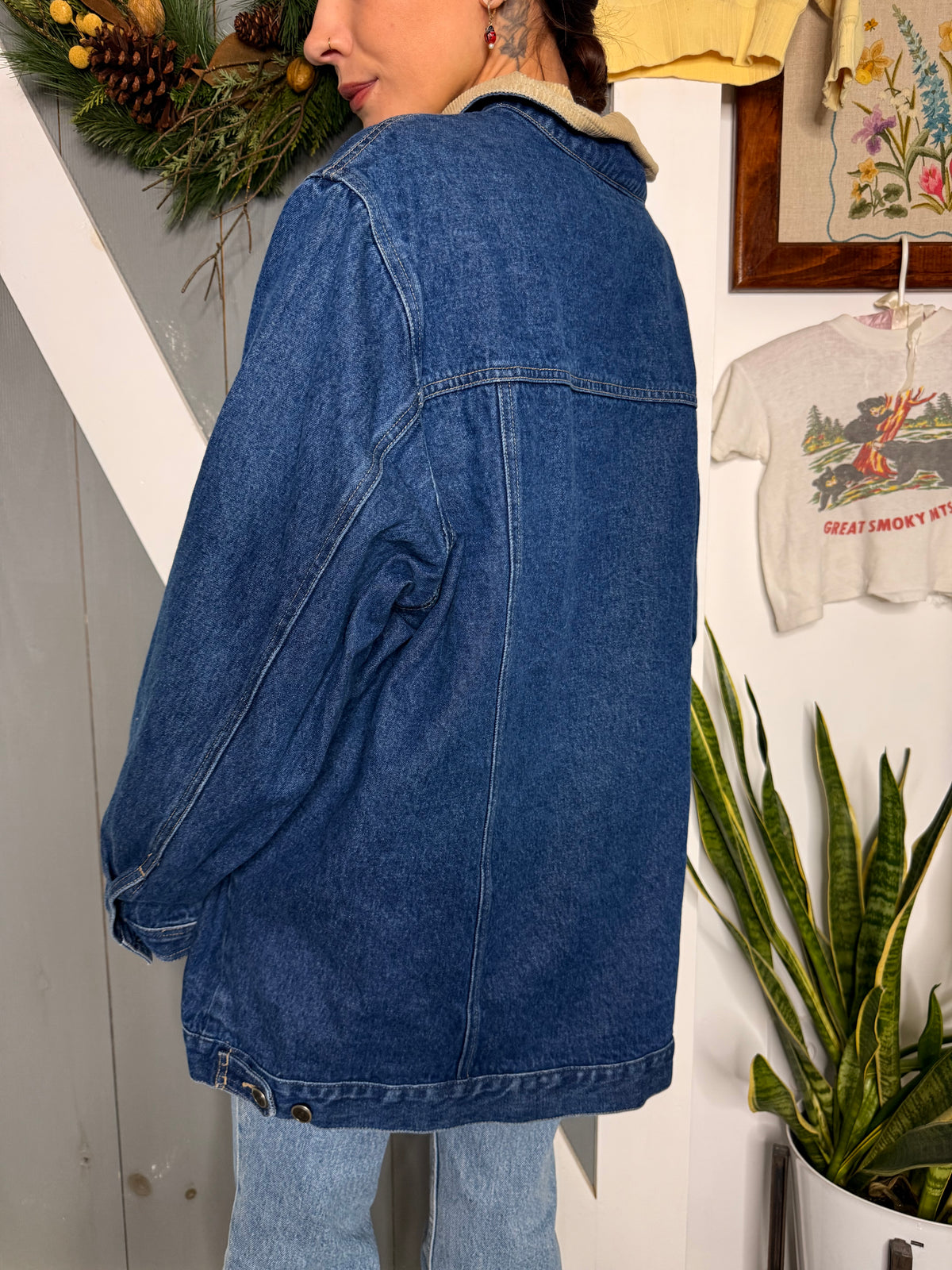 (XL/2XL) Vtg denim coat