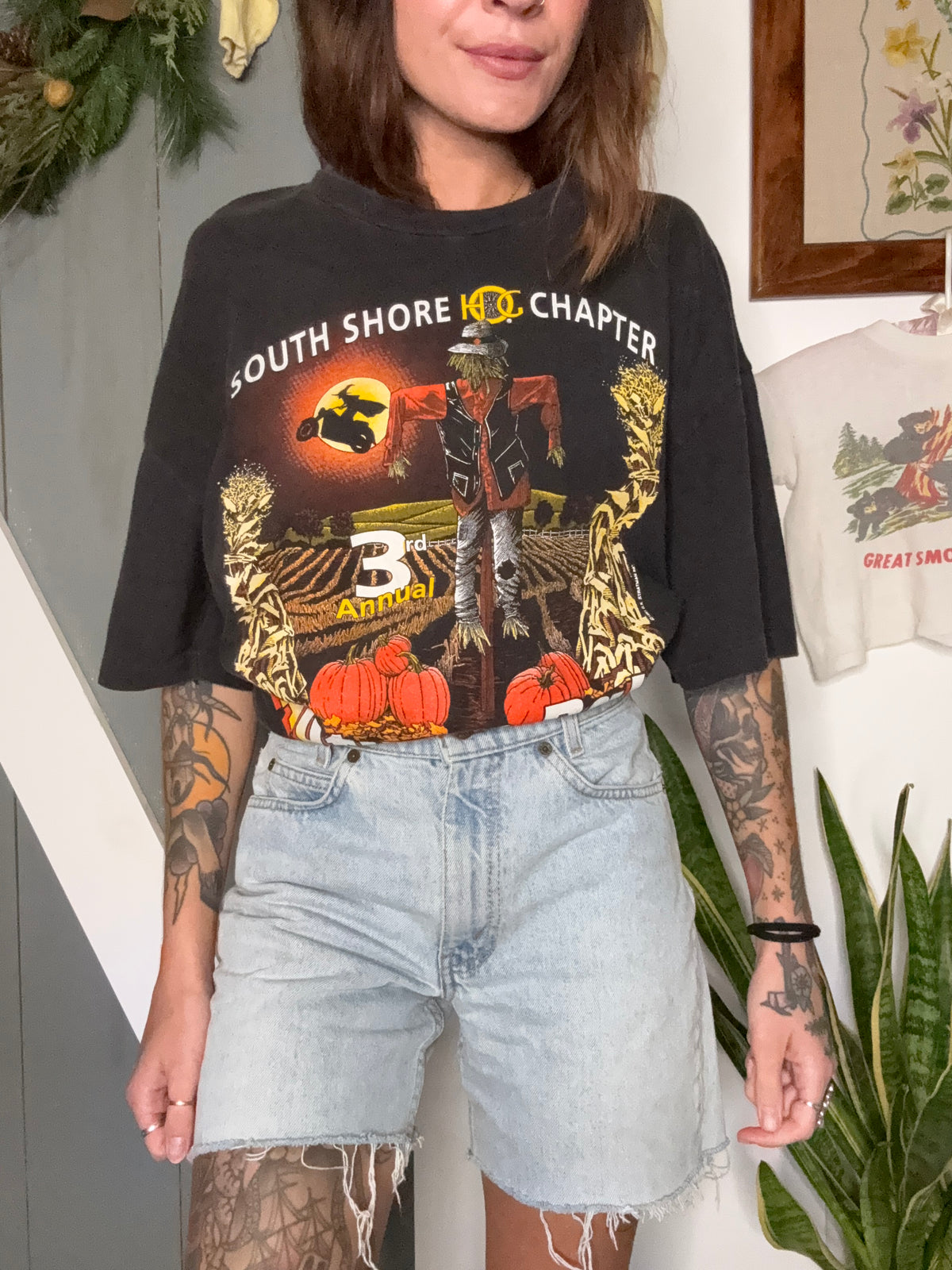 (XL) Vtg Halloween Harley tee