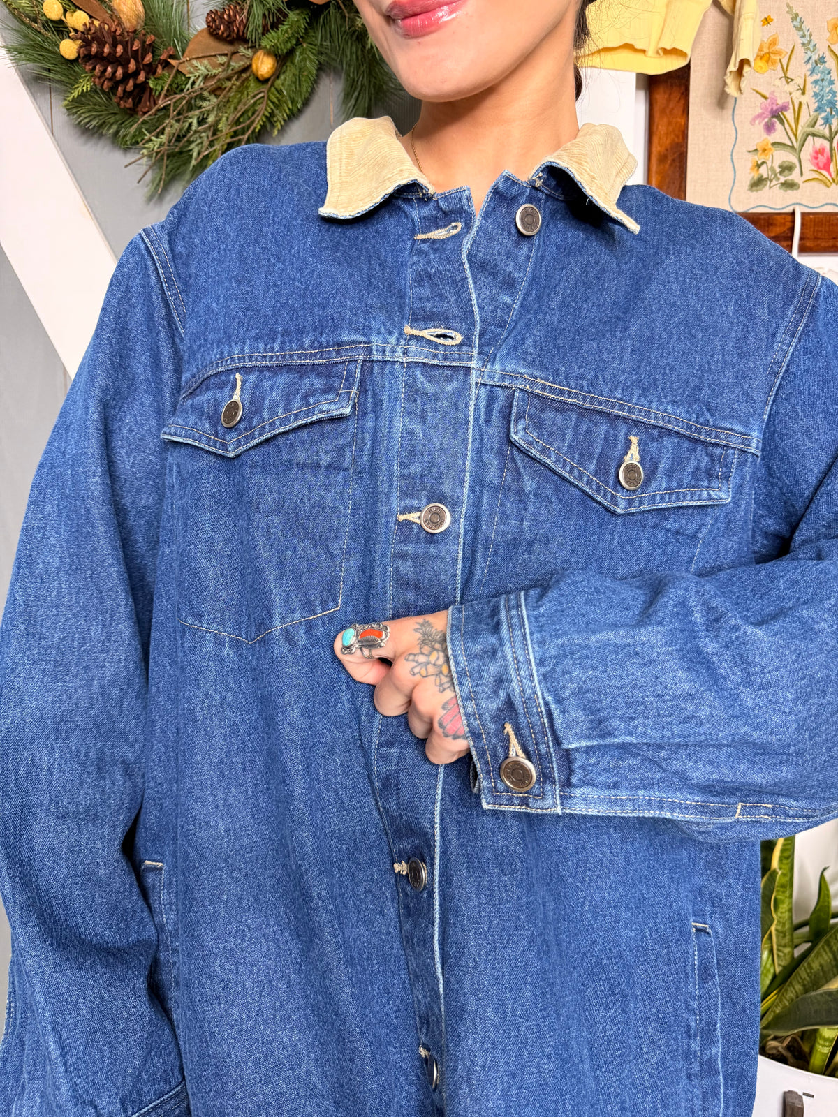 (XL/2XL) Vtg denim coat