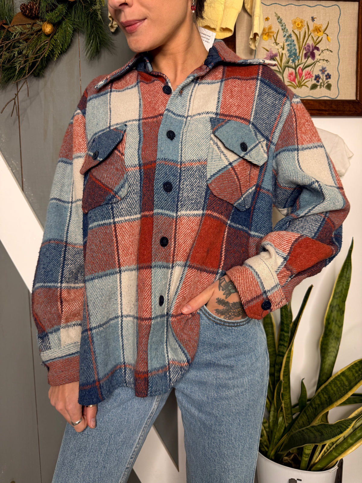 (M) Vtg wool flannel