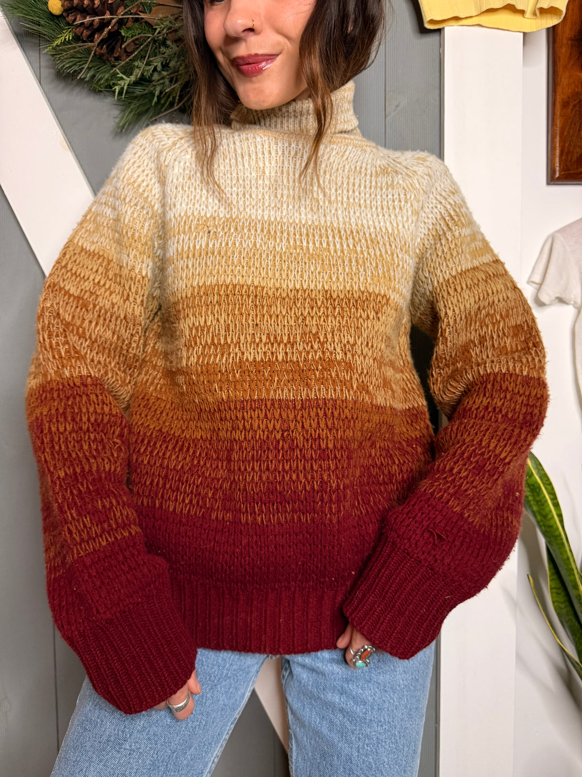 (M) Vtg sunset sweater