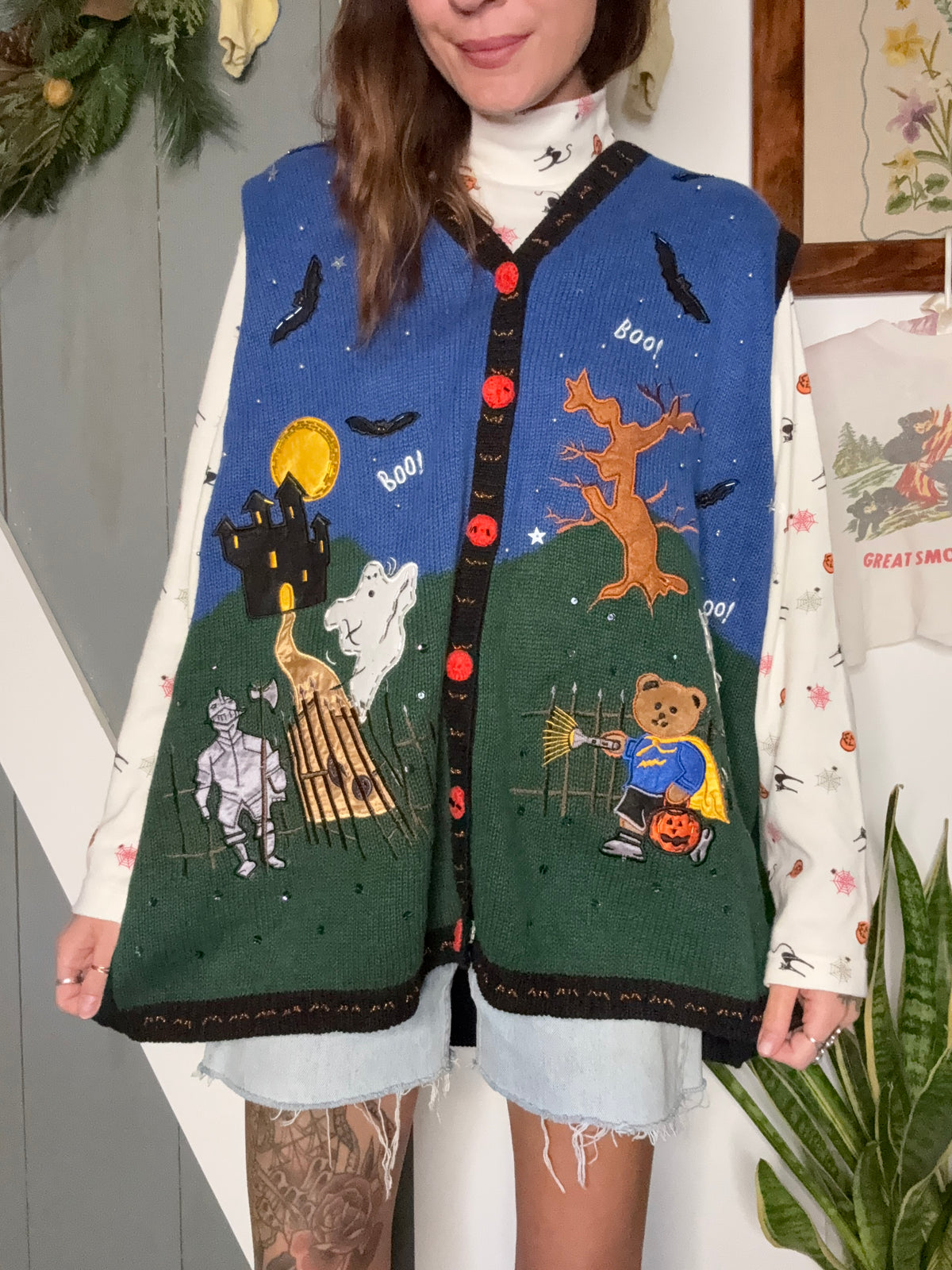 (2XL) Y2k Halloween vest
