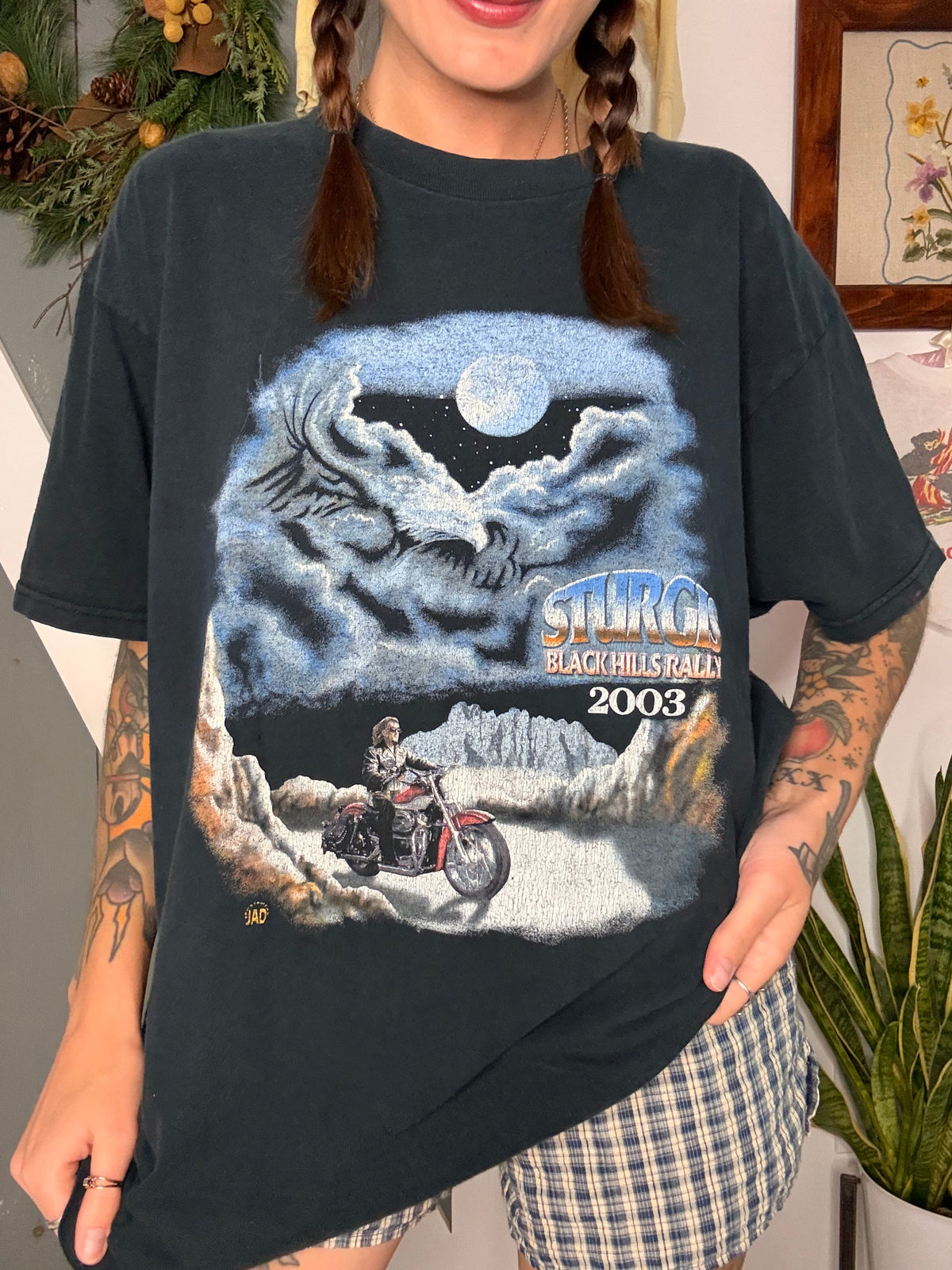 (XL) vtg biker tee