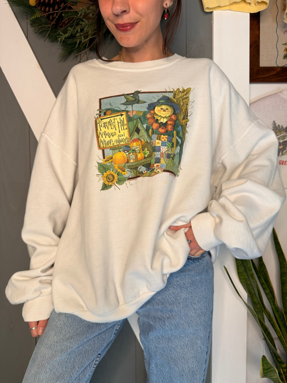 (2XL) vtg fall crewneck