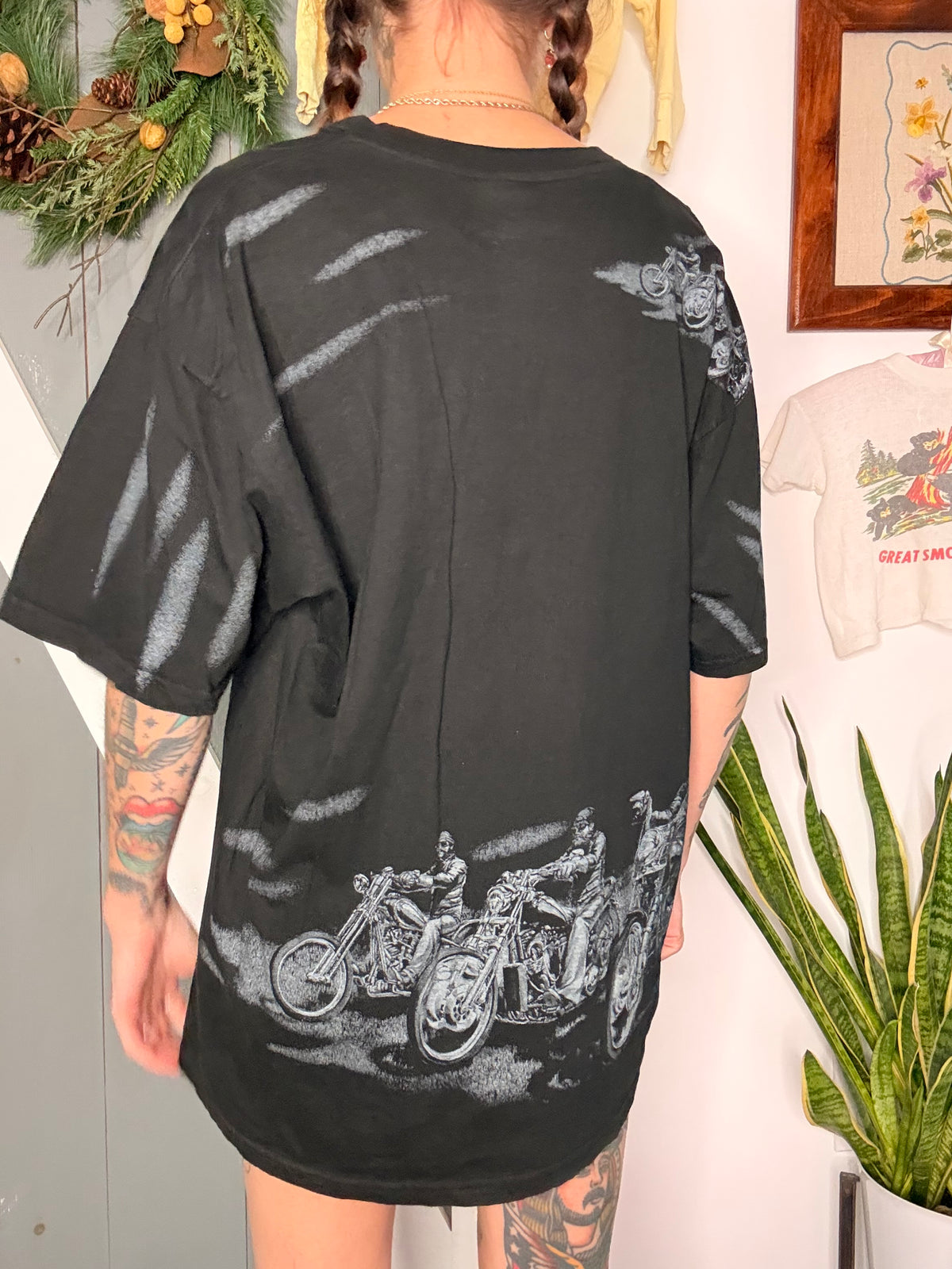 (XL) vtg biker tee