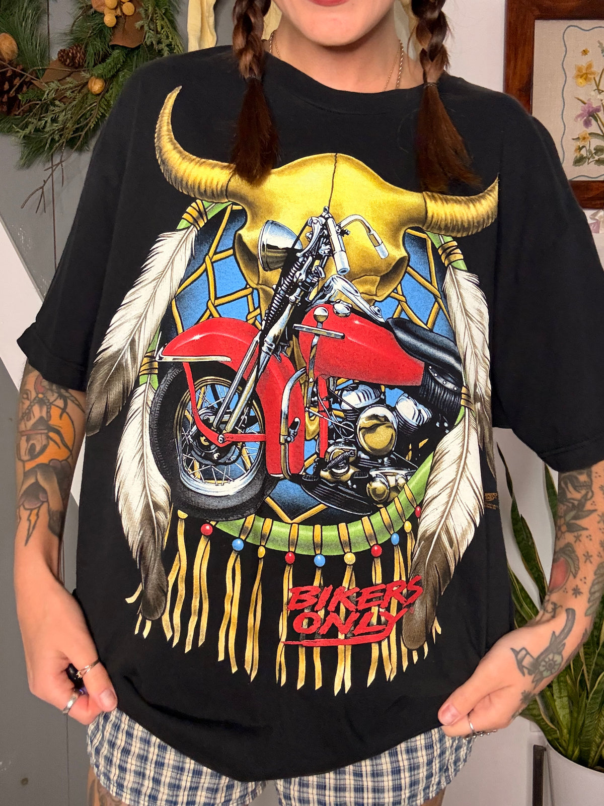 (L) vtg biker tee