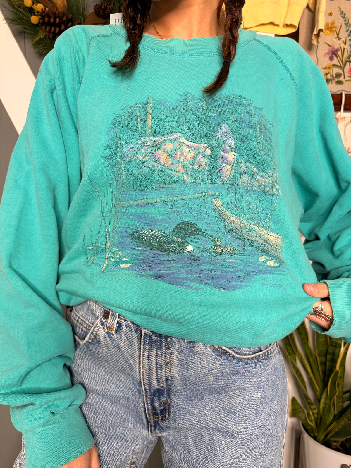 (XL) Vtg loon crewneck