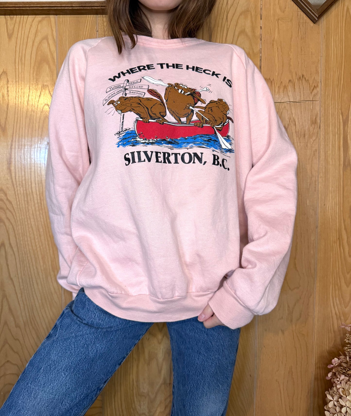 (L/XL) Vtg beaver crewneck