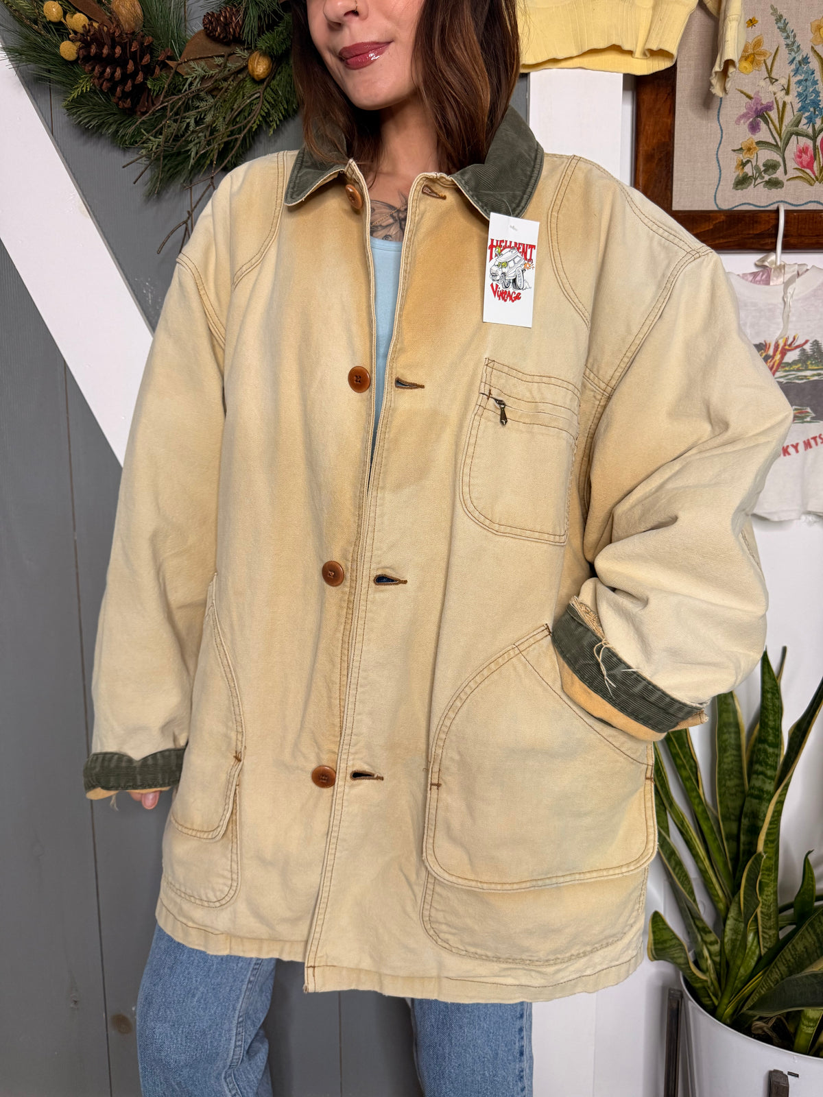 (L/XL) Vtg LL Bean chore coat