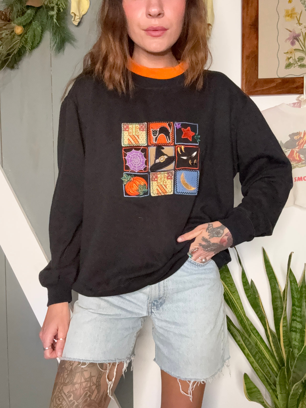 (M) Vtg Halloween crewneck