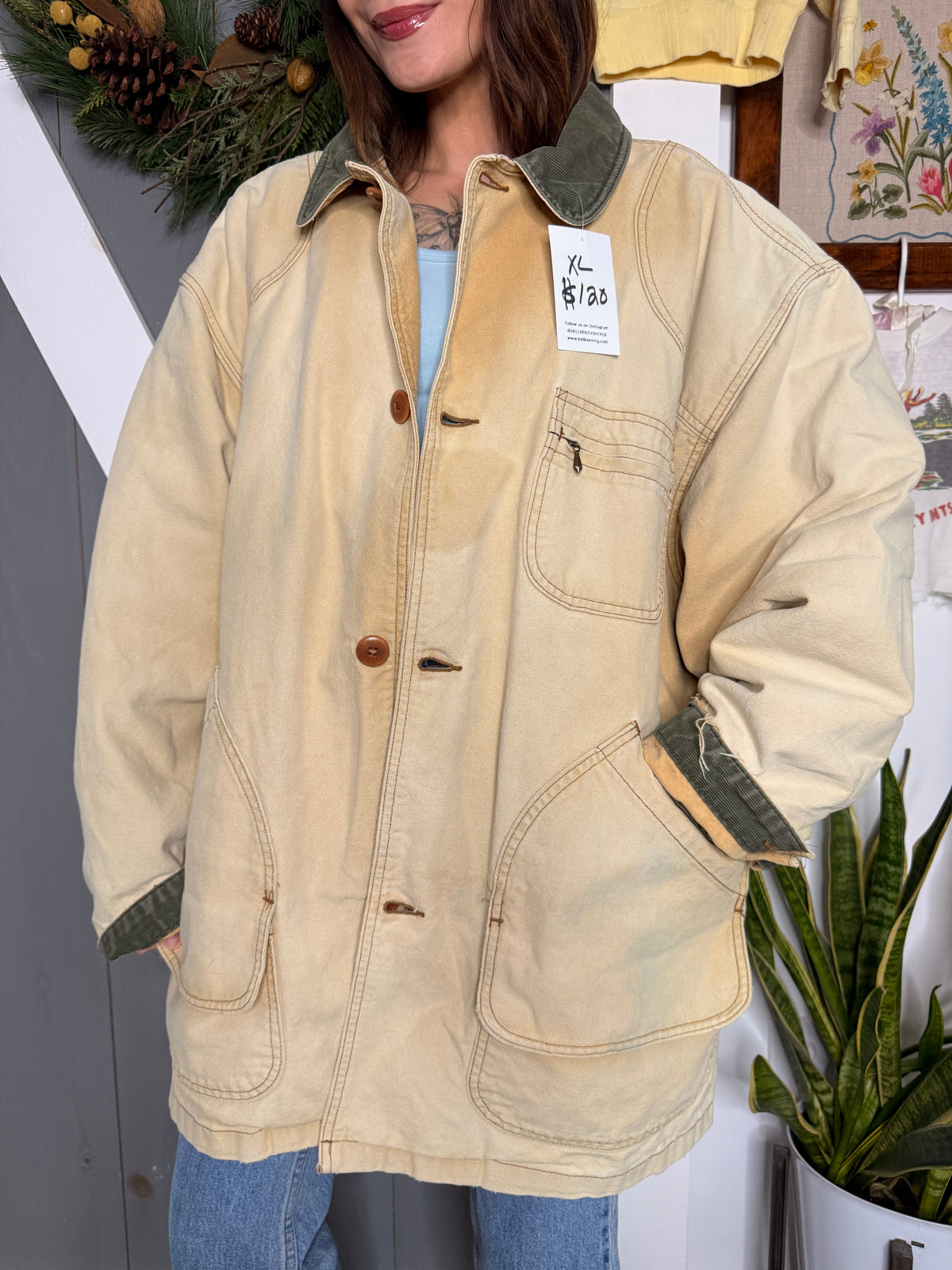 (L/XL) Vtg LL Bean chore coat