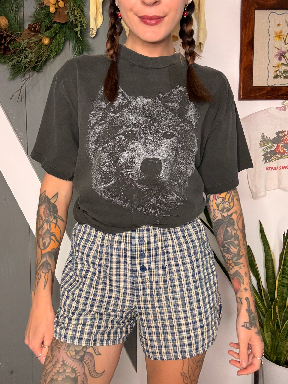 (M) vtg wolf tee
